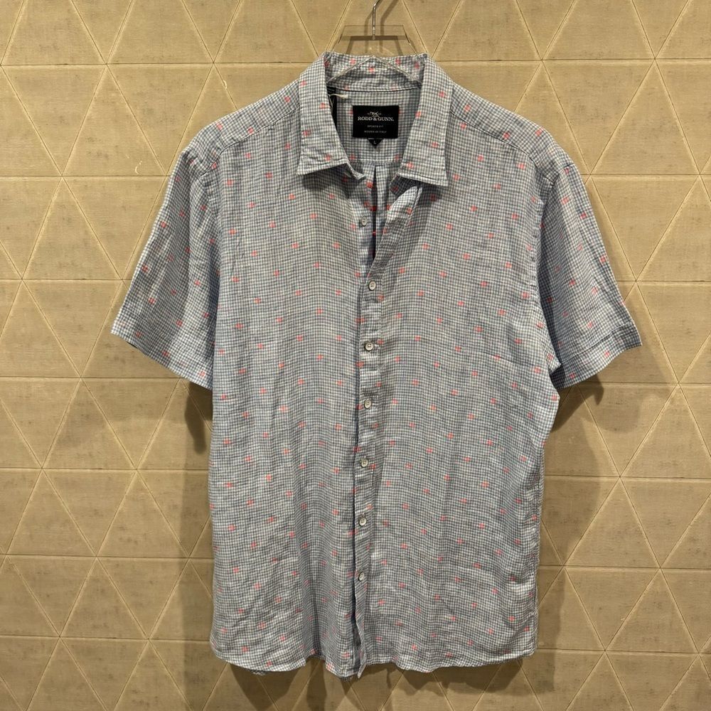 NWT Rodd & Gunn Linen Button Down Blue L